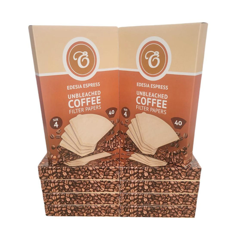 10 X 40 Size 4 Brown Coffee Filter Paper Cones