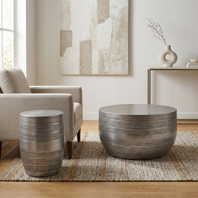 Ensemble de tables basses Modern Living, Argent