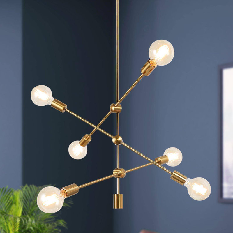Lustre spoutnik à 6 lumières Crownover