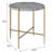 Round End Table With X Shape Base