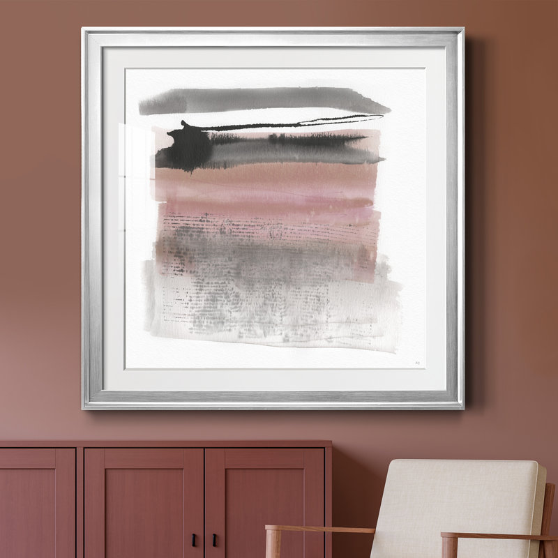 Sundown Turnwood II - peinture encadrée, H 30,5 po x l 30,5 po x P 1,5 po, Papier avec cadre argenté