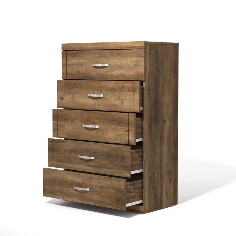 Avigail 5 Drawer 30.70'' W Dresser, Brown