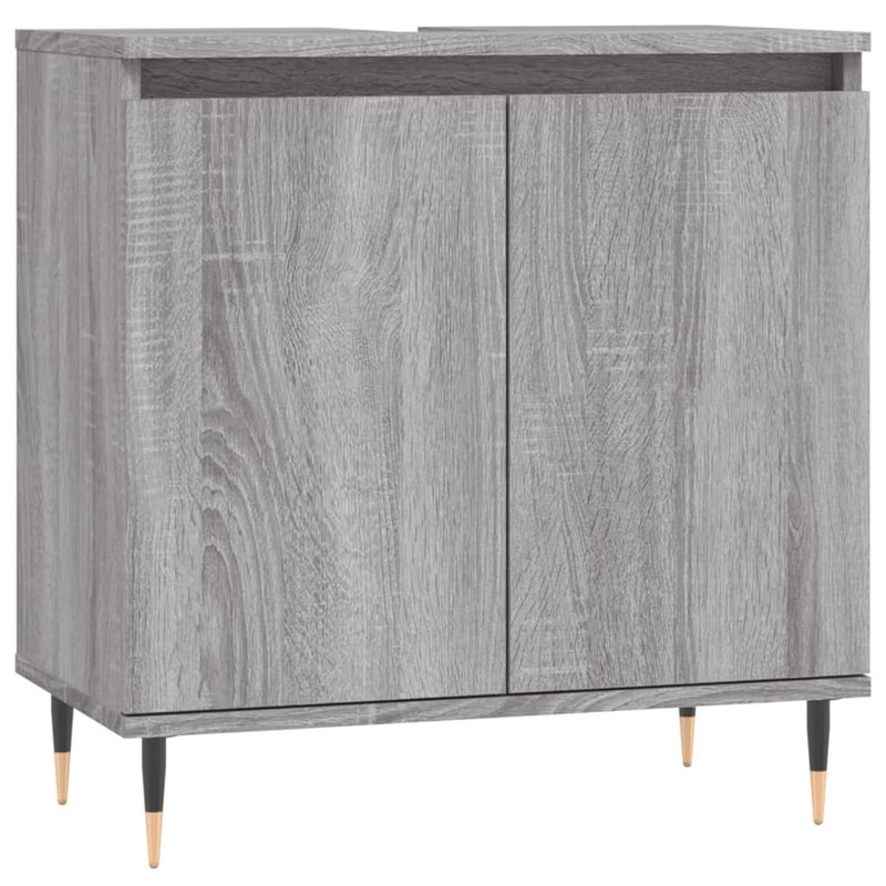 Makyrah Floor Mounted Bathroom Cabinet, Grey Sonoma
