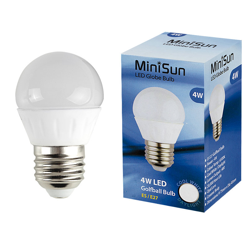 4W ES/E27 LED Light Bulb, Cool