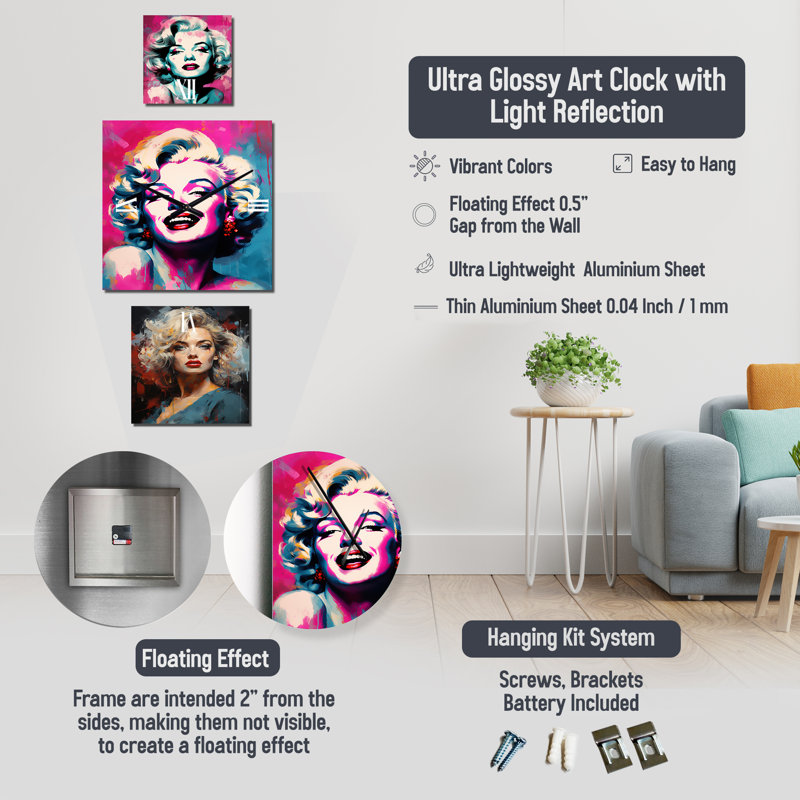 Delvia Metal Wall Clock