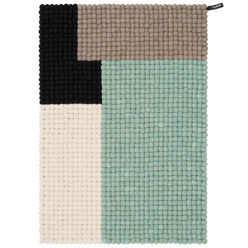 Juba Geometric Wool Hand Woven 70cm X 100cm Area Rug, Rectangle 28cm x 39cm