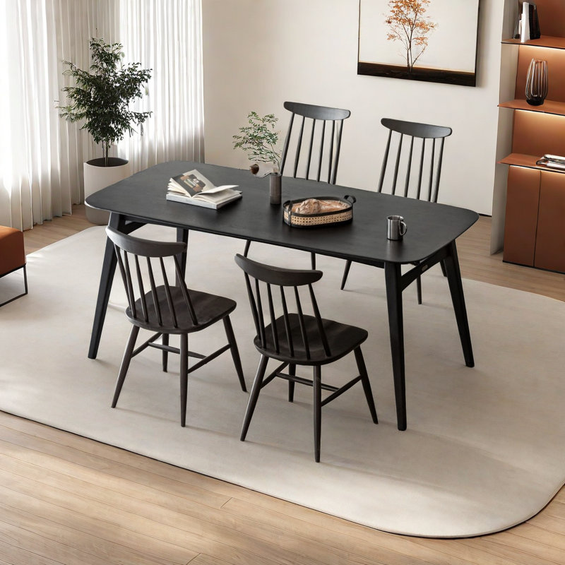 Table de salle à manger de luxe en bois massif de style italien