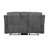 Gray Chenille Loveseat W/Console