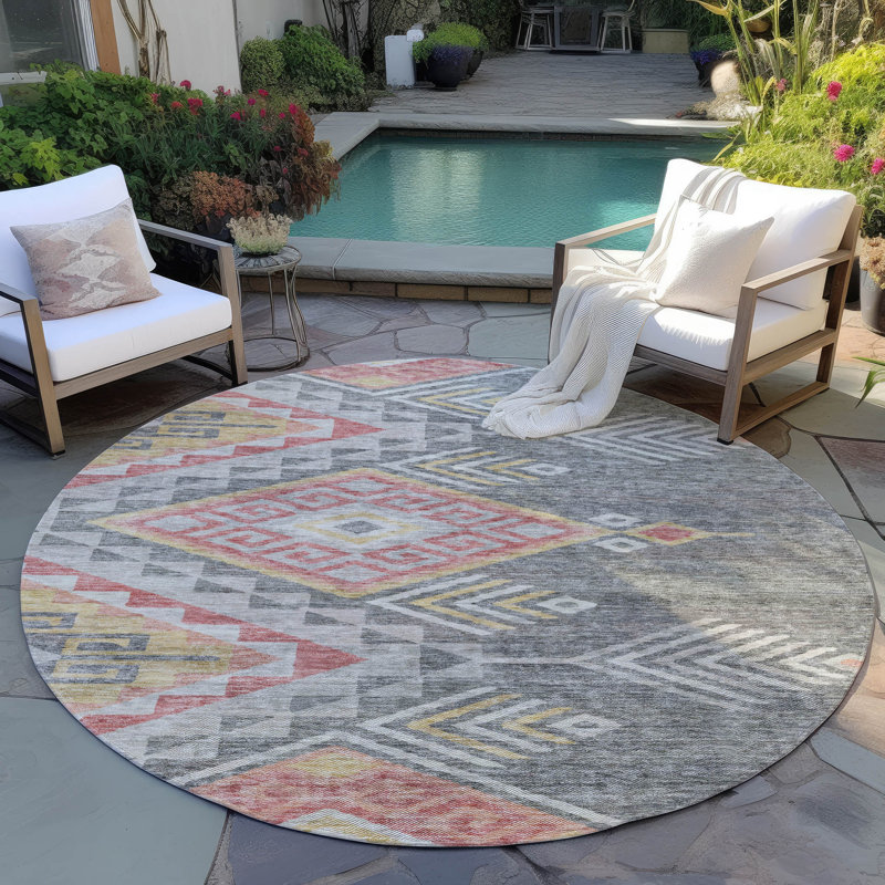 Tapis intérieur / extérieur gris Harmony , 8 pi x 8 pi
