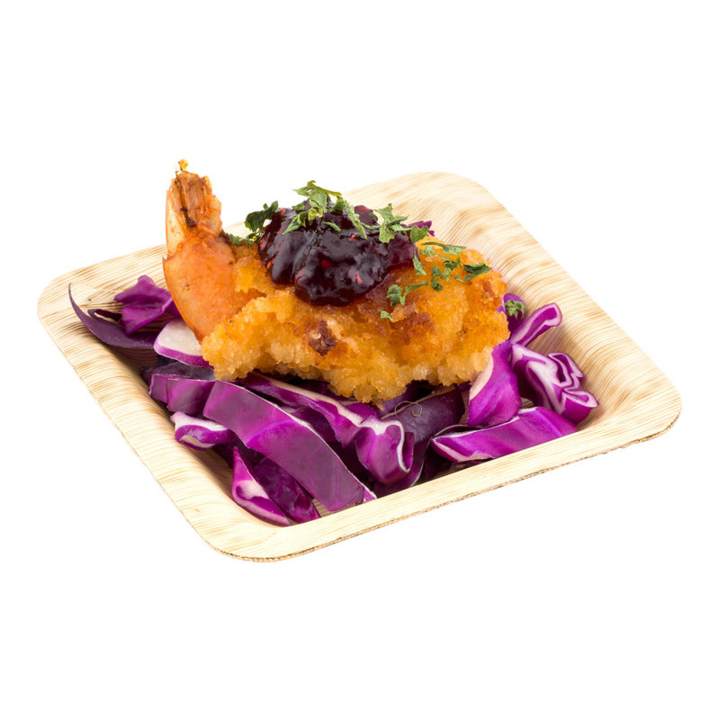 Restaurantware-Bamboo Leaf Plate, Square Palm Plate - Biodegradable, Disposable - 3.6 Inch - Tasting Plate, Dessert Plate, Appetizer Plate - 100ct Box