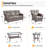 Fiorillo 5-Piece Outdoor Wicker Patio Conversation Set With 5" Thick Cushions And 2 Lounge Chairs-1356588478