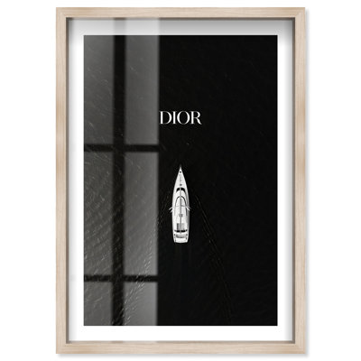 Glam Dive Shadowbox Print Fashion Art Prints by Notoriart, Blonde Frame, 31 x 46