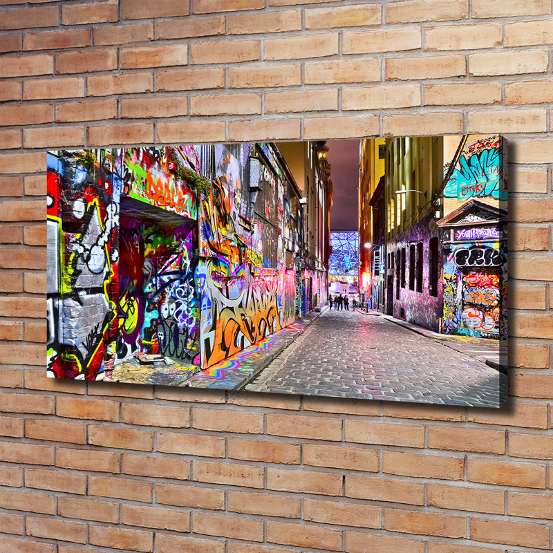 Colourful Graffiti - Wrapped Canvas Print