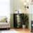 4 Drawer Dresser for Bedroom, Narrow Chest of Drawers, Wooden Top and Study Iron Frame 18"x37.5"-(WxH)