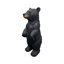 Statue d'ours noir debout en résine résistante aux intempéries, sculpture décorative pour jardin