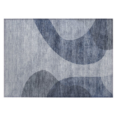 Washable Abstract Indoor / Outdoor Rug