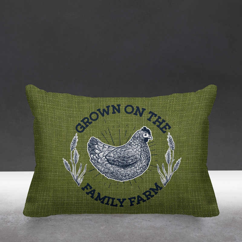 Coussin intérieur / extérieur Rusty Farm House, Vert