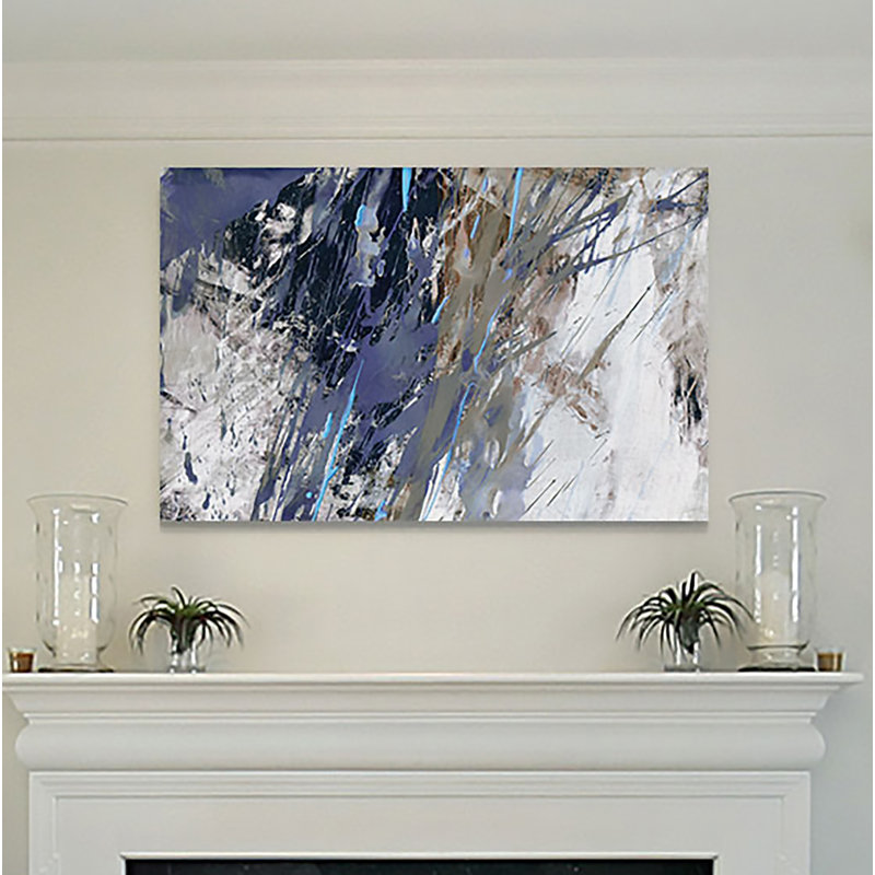 « blue noise i », reproduction d’impression, H 12 po x l 18 po x P 1,5 po, Toile tendue