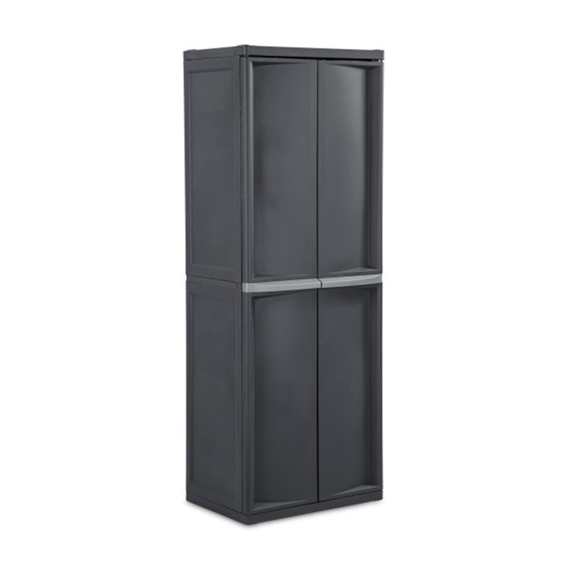 Armoire à 4 tablettes Sterilite, unité de rangement robuste et facile à assembler, bacs de rangement dans le garage, sous-sol