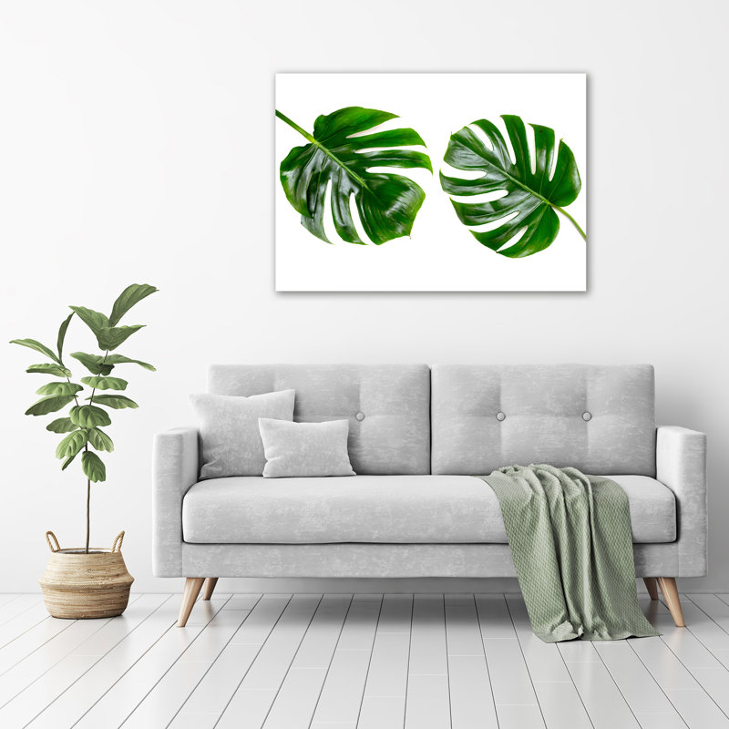 Tropical Leaves - No Frame Print on Glass