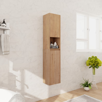 Armoire murale de salle de bain 12 "avec porte et tablette à fermeture en douceur