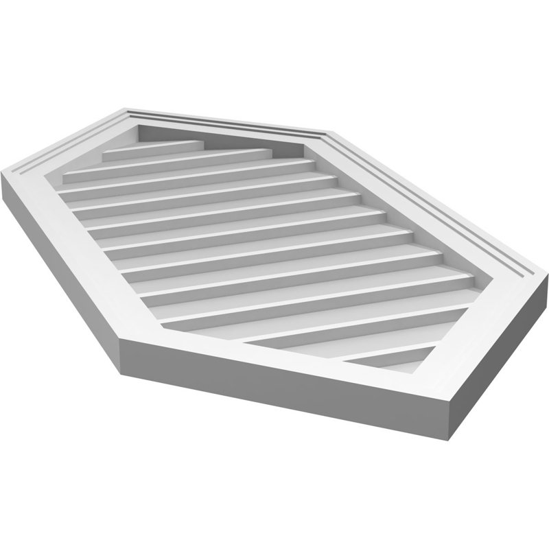 Ventilé vertical à pignon vertical en uréthane non piqué 12/12, H 40 po x l 18 po x P 1,5 po