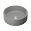 Lavabo de salle de bain vasque rond 14,5 po Lisse en gris foncé