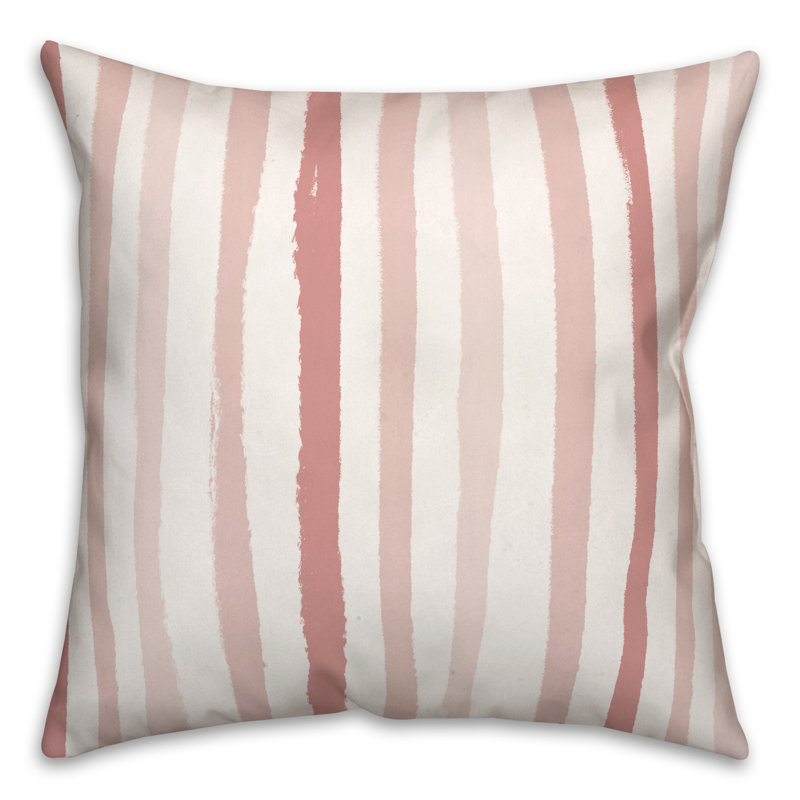 Housse et insert de coussin d'extérieur carré vertical 5 coups, Rose, 20 po x 20 po
