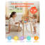 Table d'activité en bois pour tout-petits Montessori, bureau de jeu sensoriel 8-en-1 avec labyrinthe de perles et trieur de formes, finition naturelle