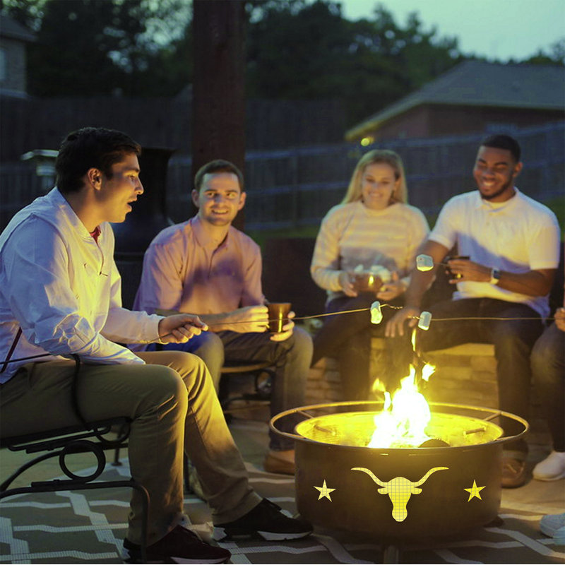 Jaynes Round Steel Wood Burning Smokeless Fire Pit
