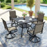 Ensemble repas pour 4 personnes avec chaises pivotantes 360 °