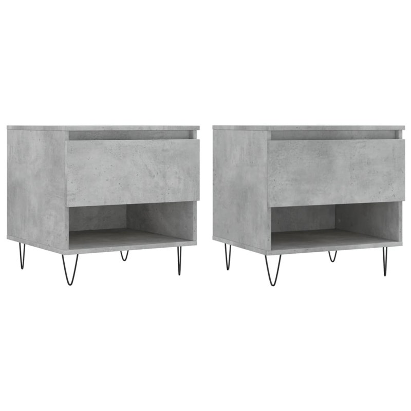 Four Leg Coffee Table with Storage, Concrete Grey
