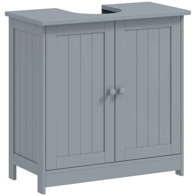 Armoire de rangement à piédestal de style moderne, armoire de salle de bain sous lavabo