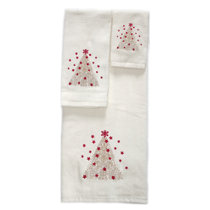 Creative Scents White Embellished Decorative Fingertip Towels - Set of 4 -  Bed Bath & Beyond - 12833428