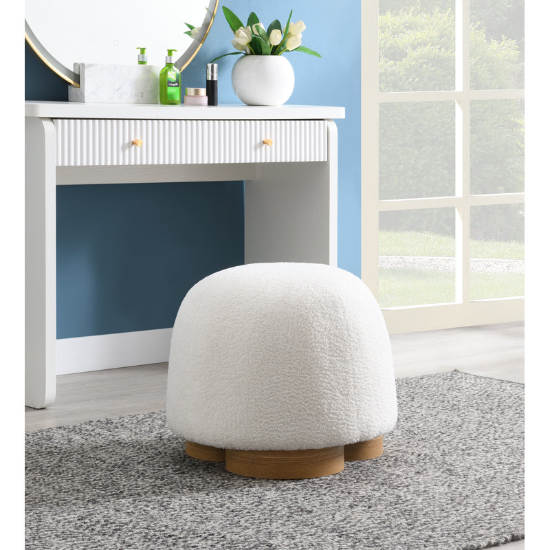 Repose-pieds Cobblestone, White