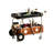 27.56" Vintage Double‑Tier Solid Wood Metal Rolling Serving Cart