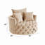 Chaise d'appoint Zunyas avec pivot, velours beige-2095348841