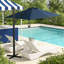 10 pi. Parasol de patio en porte-à-faux tout temps avec structure en métal robuste