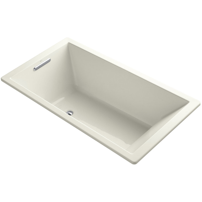Underscore 66" x 36" Soaking Bathtub, Thunder Gray, No, Center