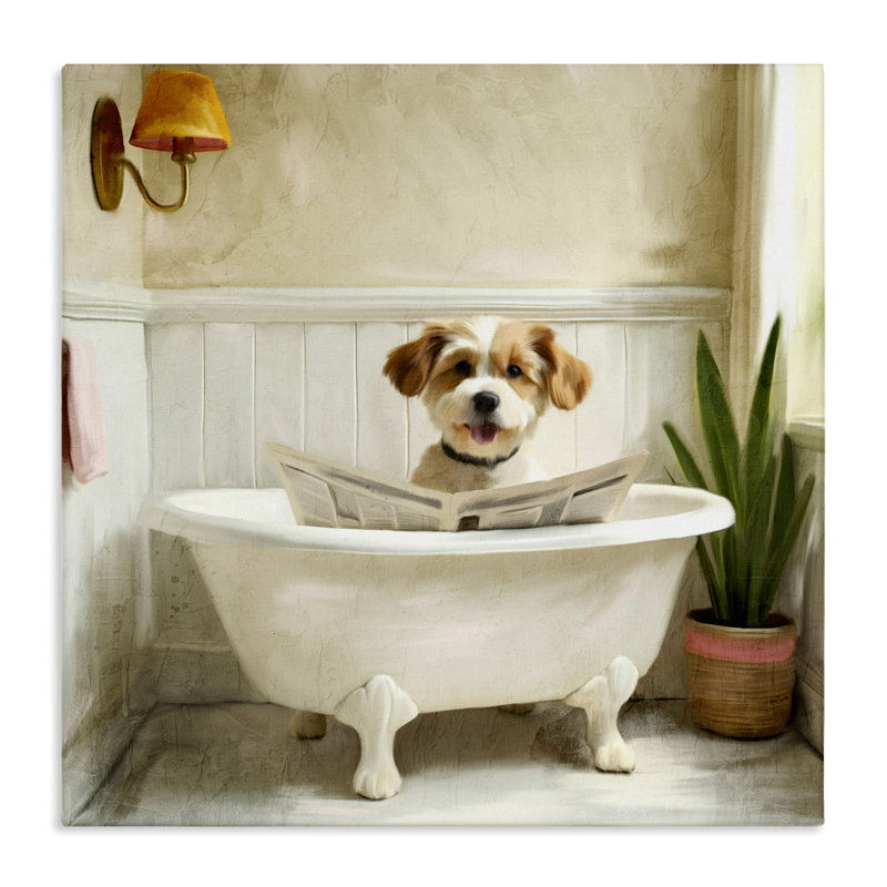Toile pour chien avec lecture légère, conception de Kim Allen, H 30 po x l 30 po