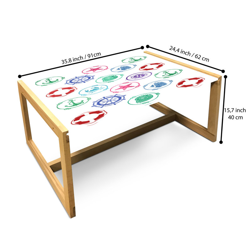 Table basse East Urban Home, H 15,75 po x L 35,83 po x l 24,4 po