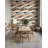 Geometric Wallpaper Wavy Earth Tones Wall Mural
