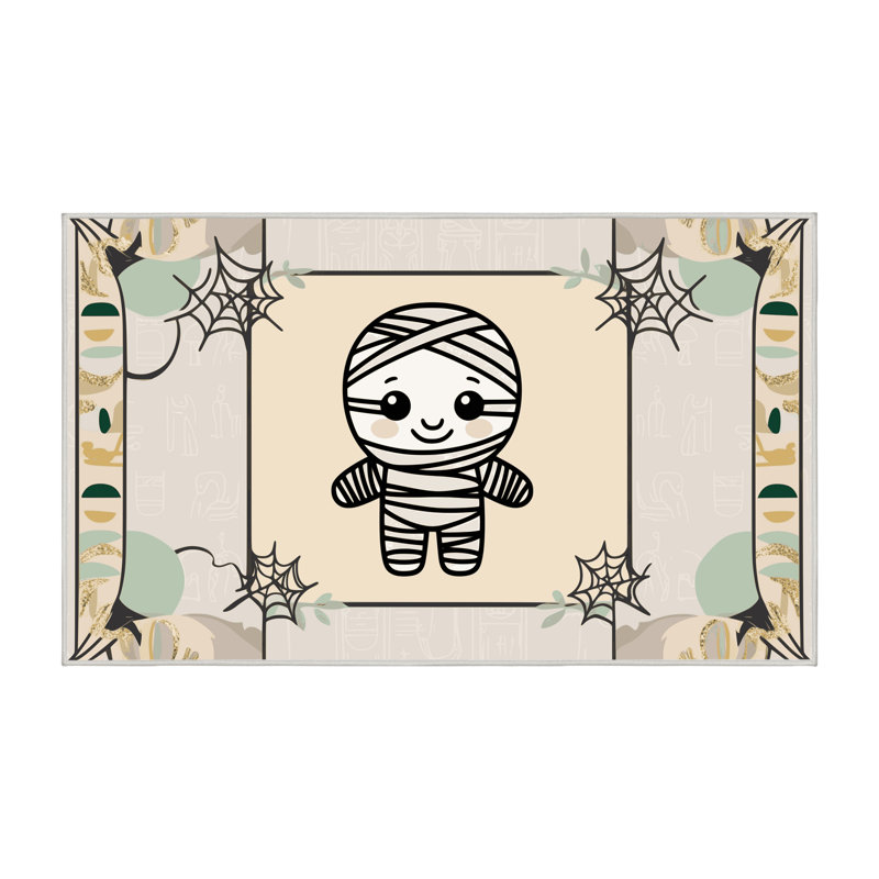 Tapis de vacances d'Halloween The Holiday Aisle®, Rectangulaire 8 pi x 10 pi