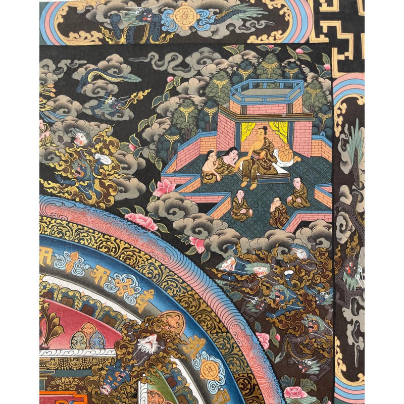 Bouddha Amitabha Thangka (Thangka sans brocart)