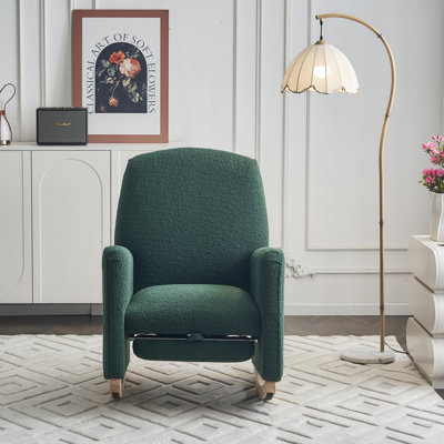 Chaise berçante en tissu avec repose-pieds Teddy