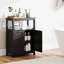 Bathroom Floor Cabinet Freestanding Storage Organizer With 2 Doors Open Compartment -1271398590