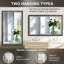 Miroir mural multifonctionnel en aluminium pour salle de bain, miroirs vatiny avec cadre en aluminium, couleur bois brun-177255054