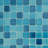 Swimming Pool 0.9" X 0.9" Straight Edge Glass Mosaic Tile-109722894