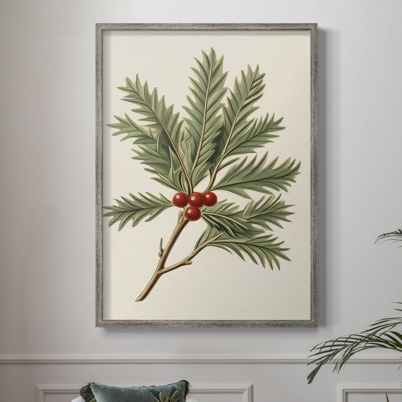 «Christmas Holiday Art», série 2-XLIV, reproduction encadrée - bois massif XMAI81822, H 15 po x l 12 po