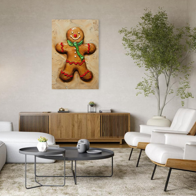 «Gingerbread Contemporary Playful Traditional», reproduction d'art murale, H 48 po x l 32 po